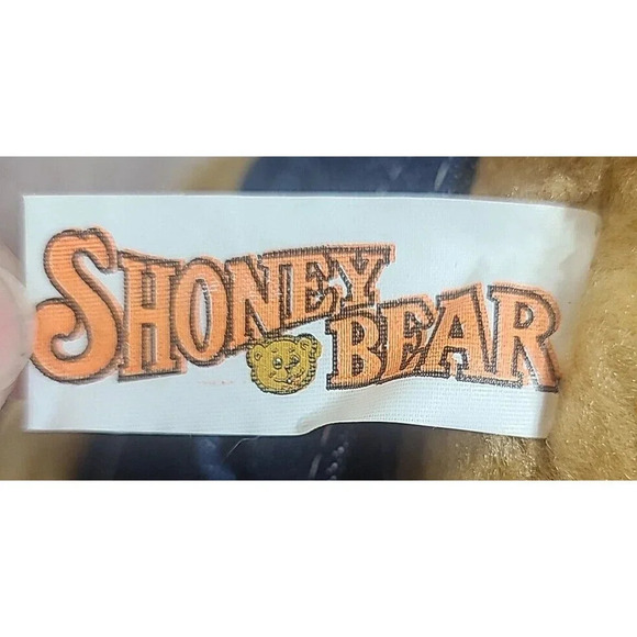 Vintage Shoney's Plush Shoney Bear Stuffed Animal Toy Brown Red 11" 1986 Retired - Picture 7 of 8